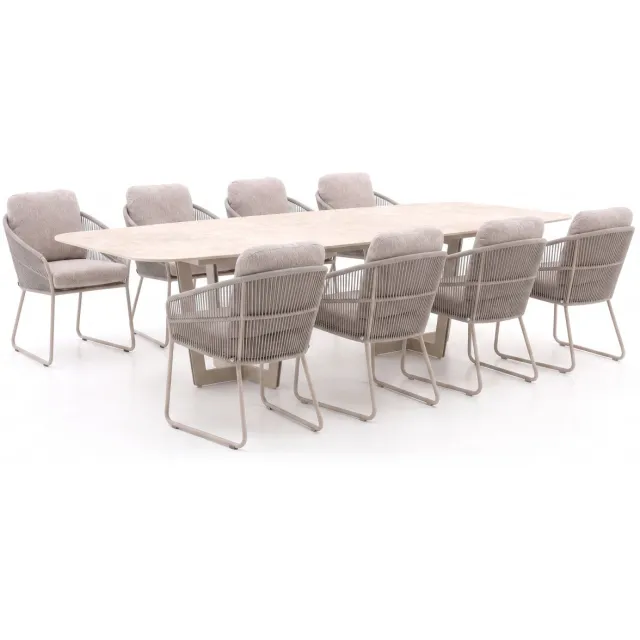 Suns Noli/Palermo 280cm dining tuinset 9-delig Bruin