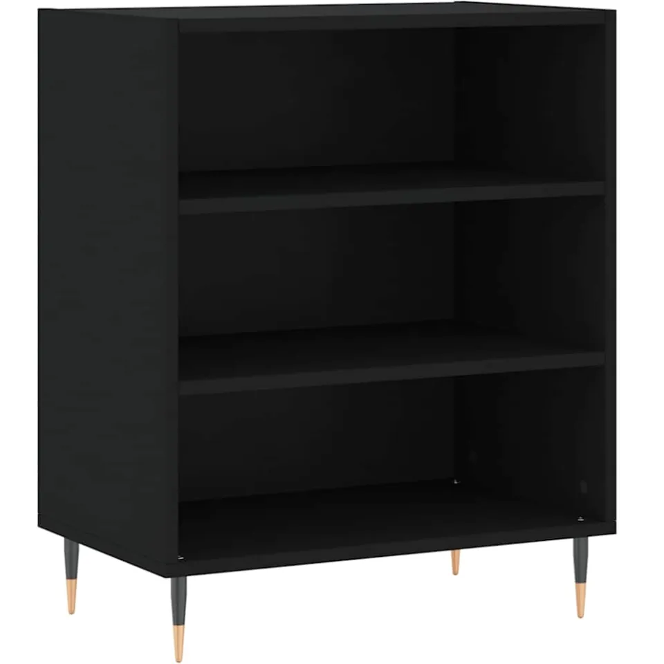 vidaXL Dressoir 57x35x70 cm bewerkt hout zwart, foto 3