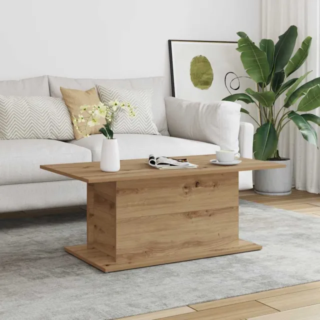 vidaXL Salontafel 102x55,5x40 cm bewerkt hout artisanaal eikenkleur Bruin
