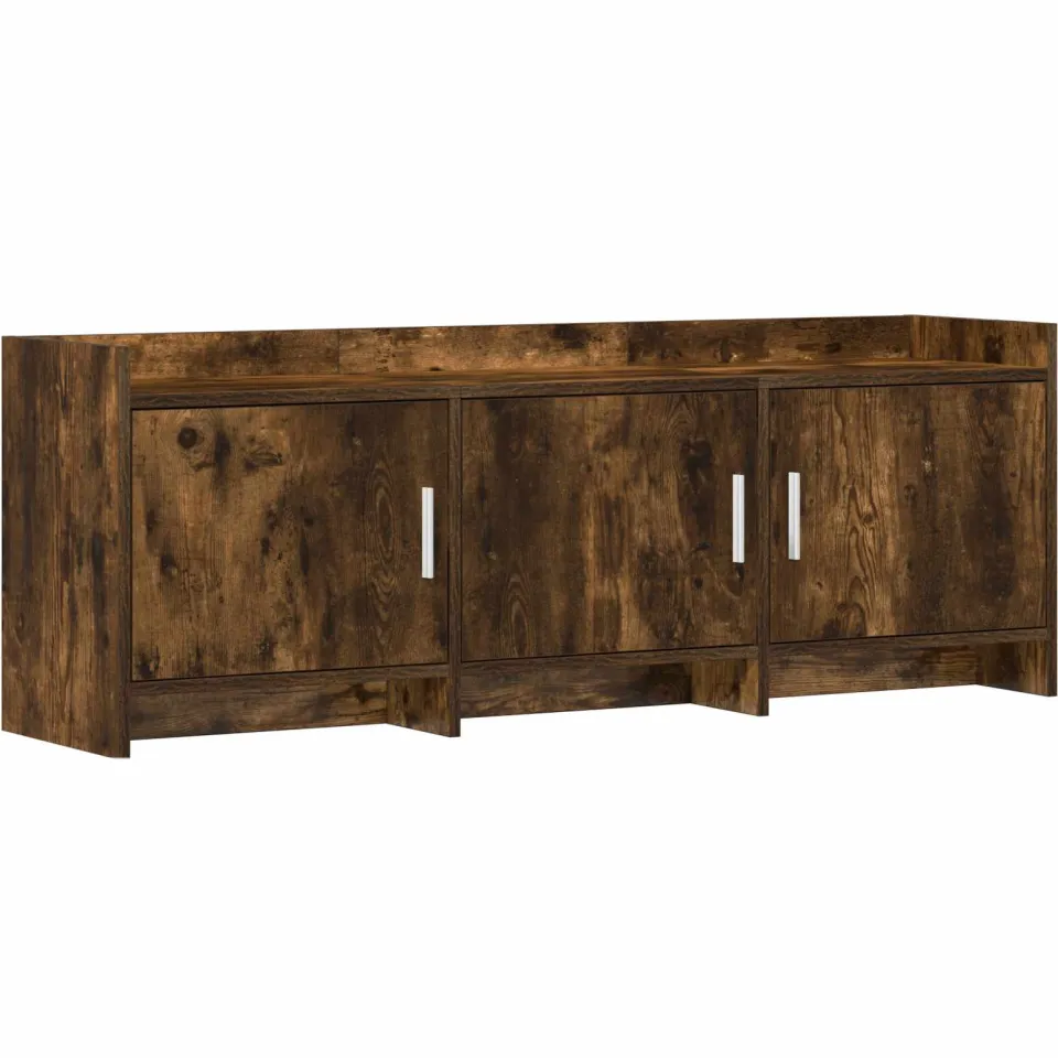 vidaXL TV-kast 130 x 33 x 47 cm Gerookt eiken Bewerkt hout, foto 3