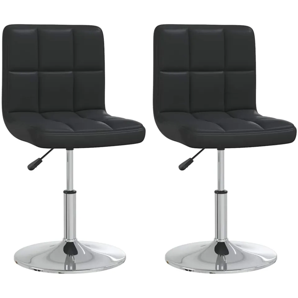 vidaXL Eetkamerstoelen 2 st kunstleer zwart, foto 3