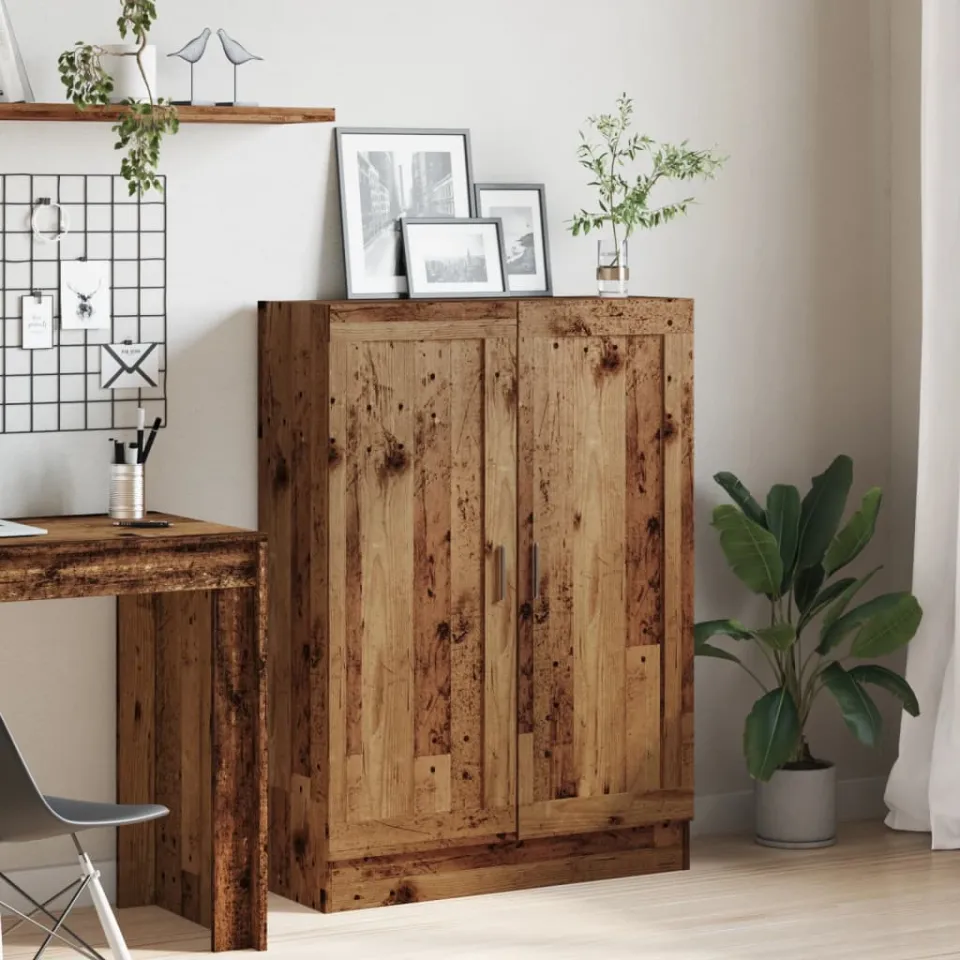 vidaXL Boekenkast 82,5x30,5x115 cm bewerkt hout oud houtkleurig bruin, foto 4