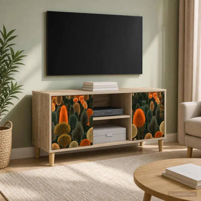 vidaXL Tv-meubel ZAANDAM 102 x 33 x 50 cm Sonoma Bewerkt hout bruin, foto 2