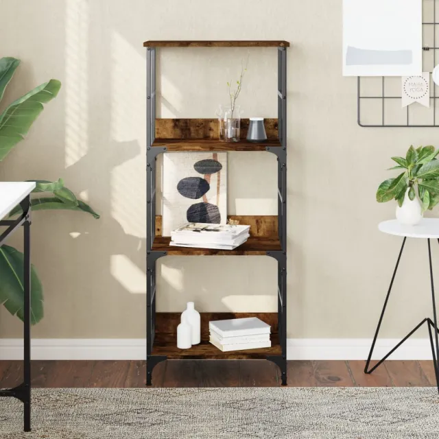 vidaXL Boekenrek 50x33x117,5 cm bewerkt hout gerookt eikenkleurig, foto 2