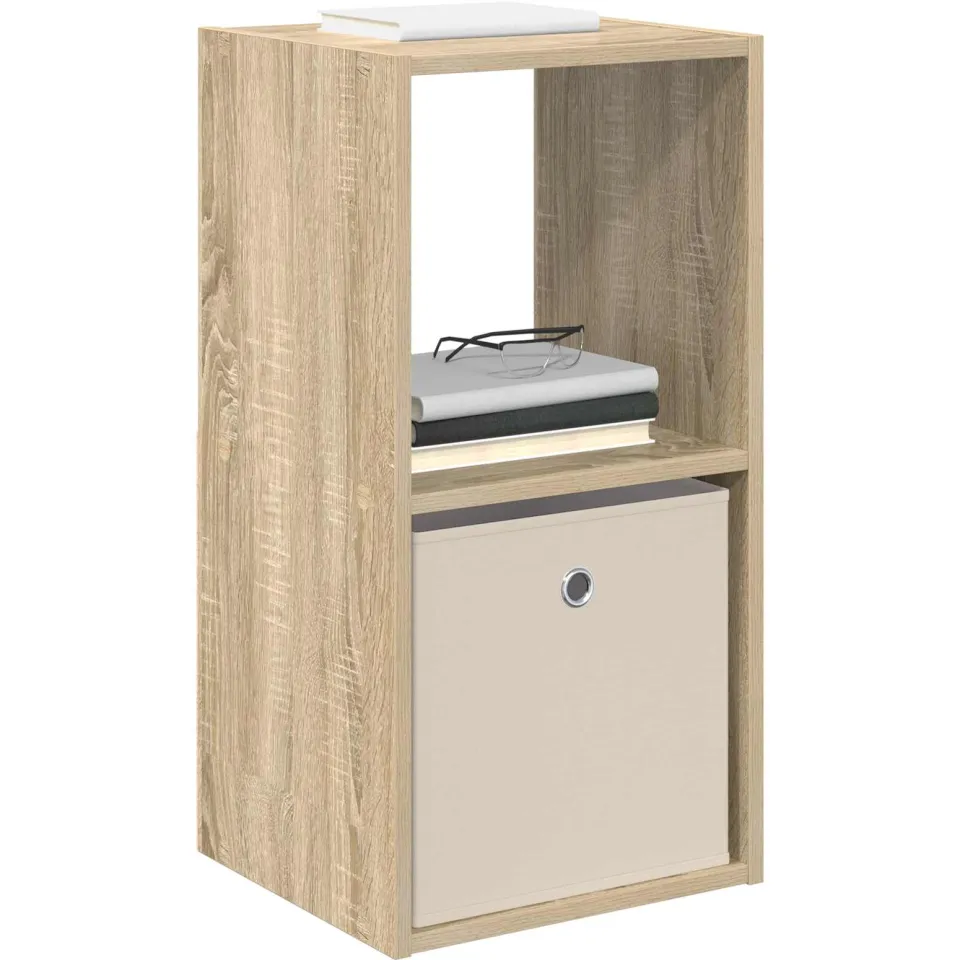 vidaXL Nachtkastje 2 st Sonoma Eiken 35 x 32 x 68,5 cm Bewerkt hout Bruin