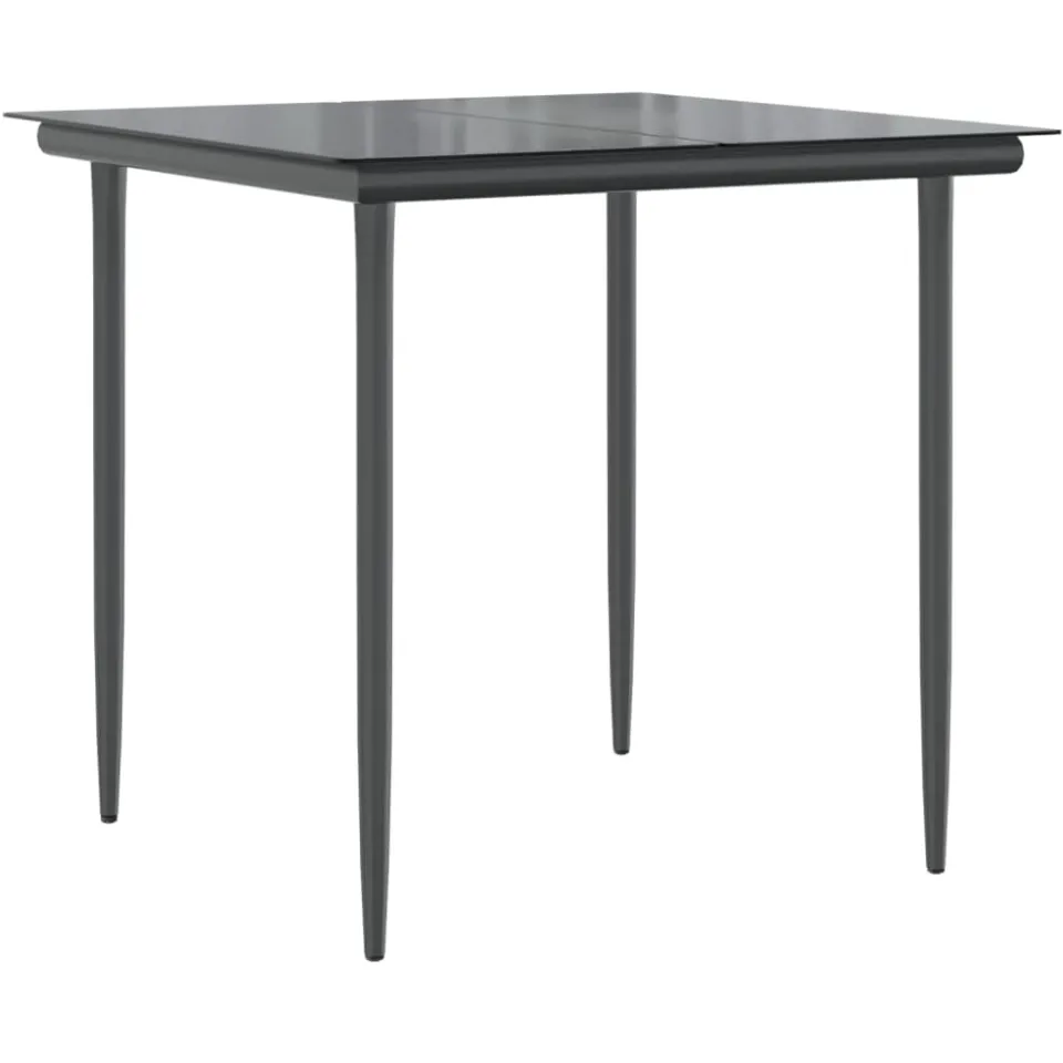 vidaXL 3-delige Tuinset met kussens poly rattan zwart, foto 4