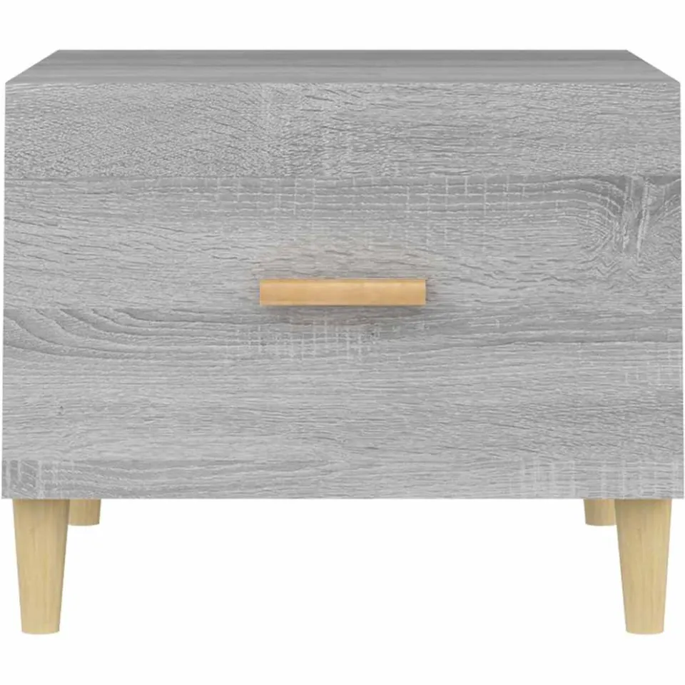 vidaXL Salontafel 50x50x40 cm bewerkt hout grijs sonoma eikenkleurig, foto 3