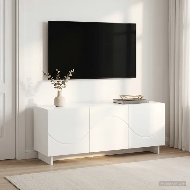 vidaXL tv-meubel 90 x 34,5 x 40 cm Hoogglans Wit Bewerkt hout