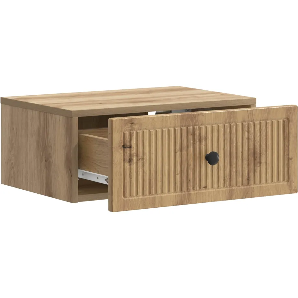 vidaXL Nachtkastje Artisanaal eiken 49 x 34,5 x 20 cm Bewerkt hout, foto 3
