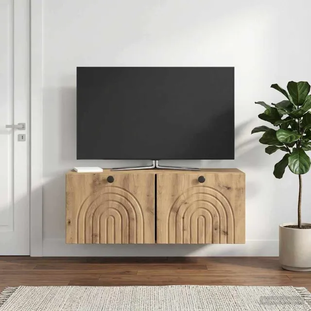 vidaXL Wandbeugel TV-kast 78,5 x 31 x 30 cm Artisanaal eiken Bruin