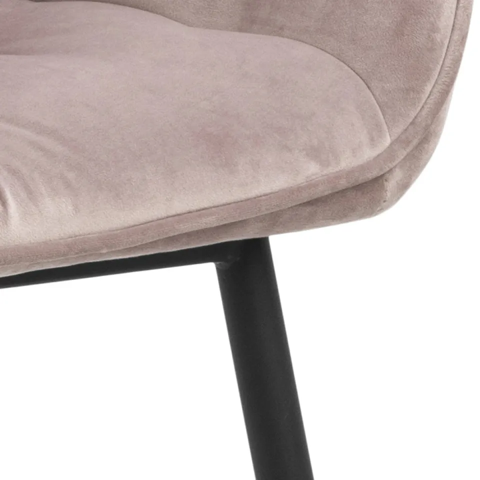 Lisomme Arian velvet eetkamerstoel oud roze, foto 5