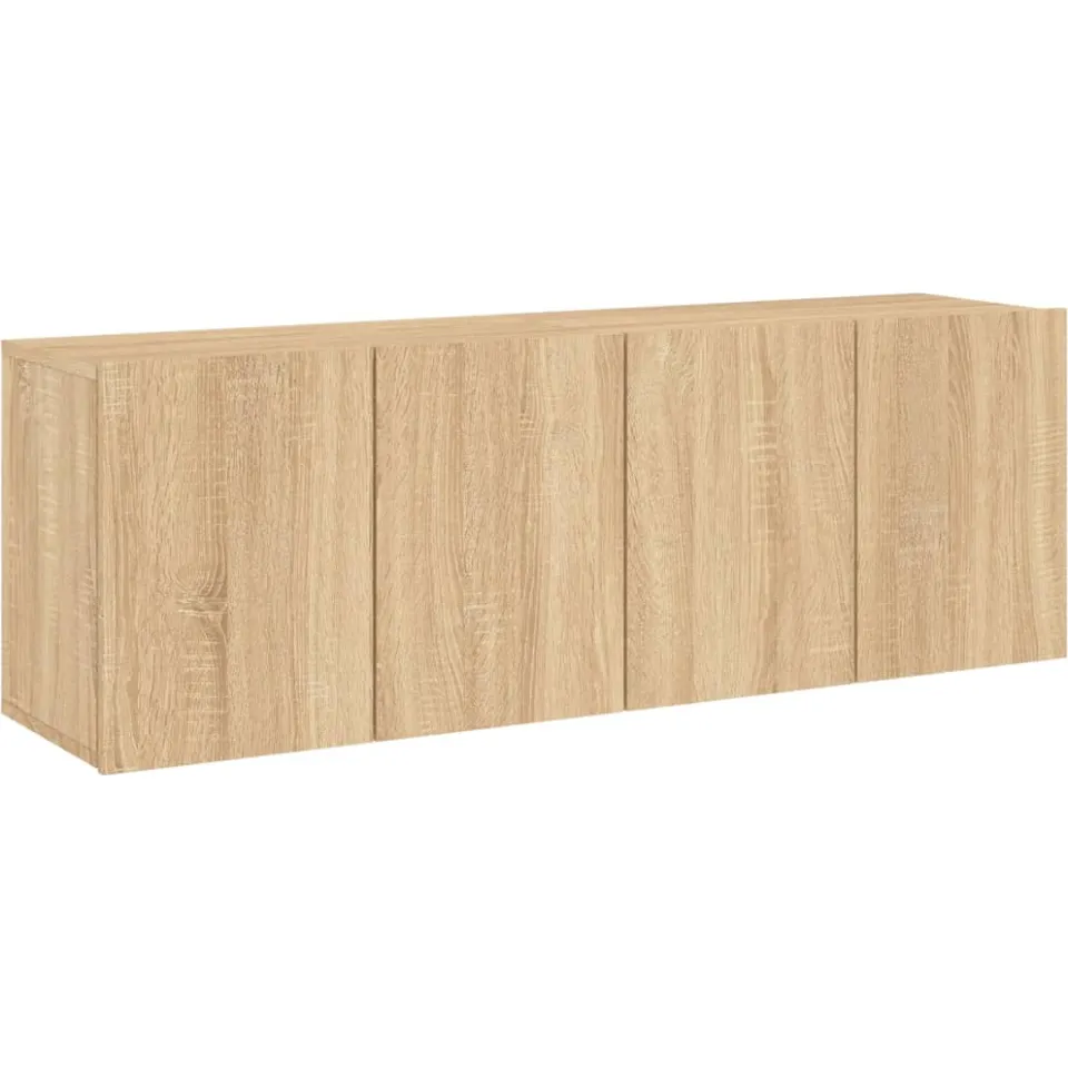 vidaXL Tv-meubels 2 st wandgemonteerd 60x30x41 cm sonoma eikenkleurig Bruin