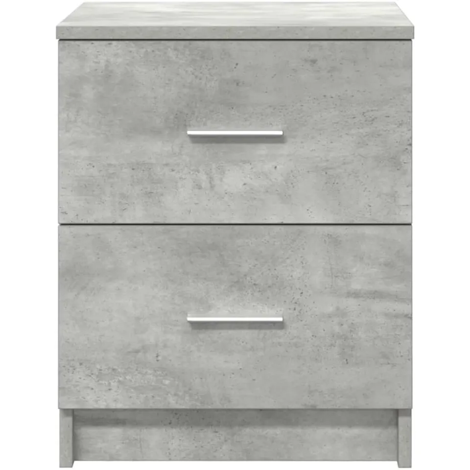 vidaXL Nachtkastjes 2 st met 2 lades 40x36x50 cm betongrijs bruin, foto 4