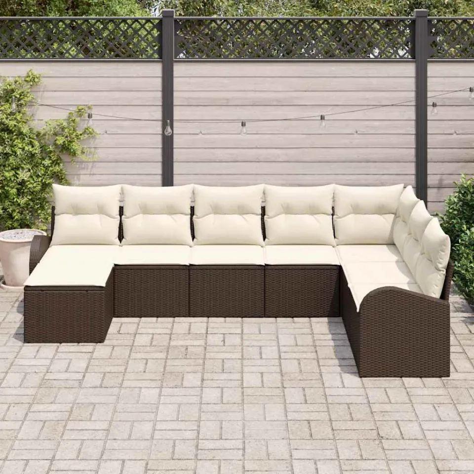 vidaXL Tuin Sofa Set 8 st Bruin [Synthetisch]: Poly Rattan, foto 3