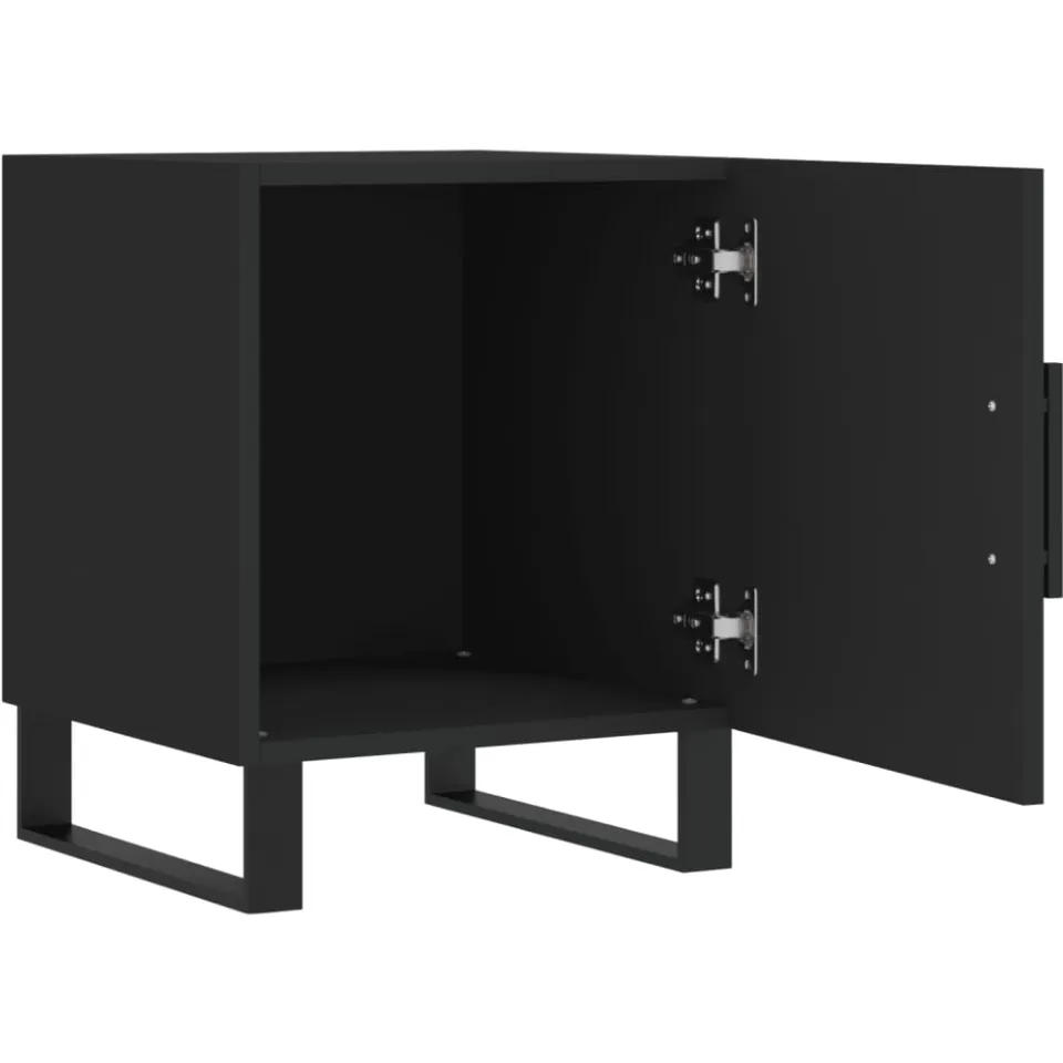 vidaXL Nachtkastjes 2 st 40x40x50 cm bewerkt hout zwart