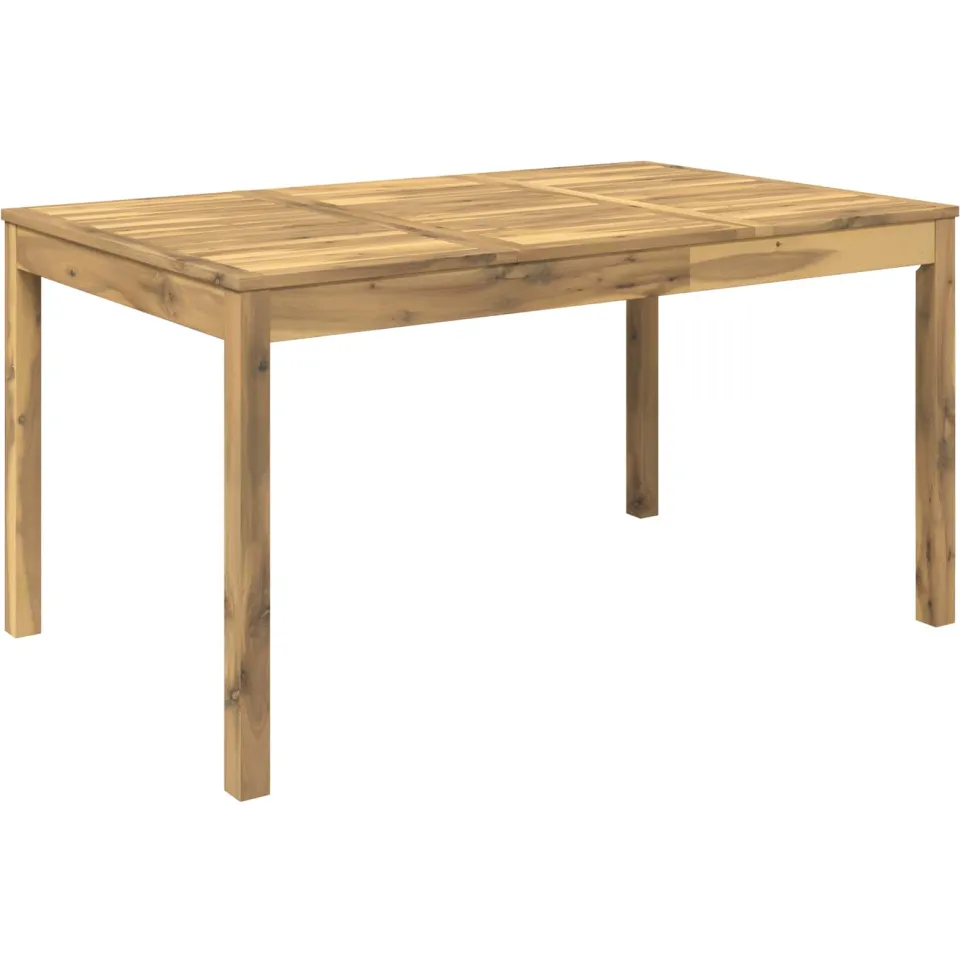 vidaXL Tuindiner tafel LAREN Witgewassen 147 x 88,5 x 75 cm, foto 3