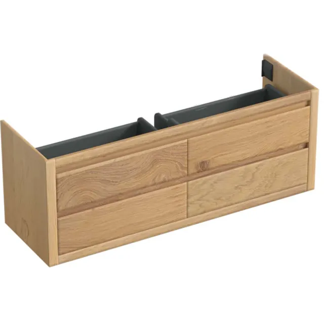 Forzalaqua Onderkast Forzalaqua Gela 160x51x60 Cm 4 Softclose Lades Eiken Smoke