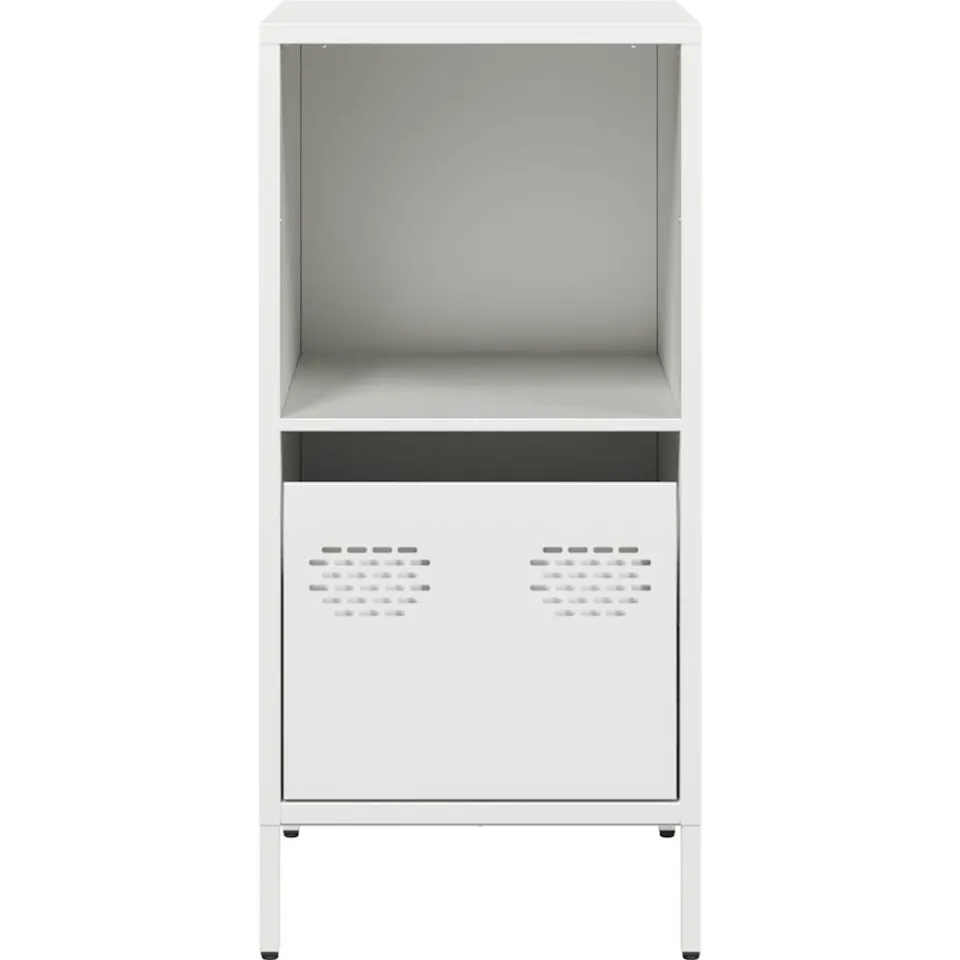 vidaXL Dressoir 35x39x73,5 cm koudgewalst staal wit, foto 3