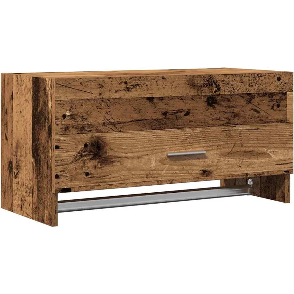 vidaXL Kledingkast 70x32,5x35 cm bewerkt hout oud houtkleurig bruin, foto 3