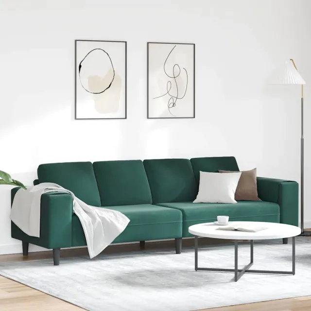 vidaXL Woonkamer Bank Donkergroen 250 x 77 x 76 cm
