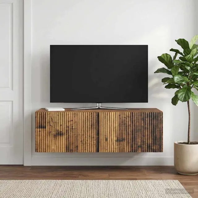 vidaXL Wandbeugel TV-kast 98 x 41 x 30 cm Oud hout Bewerkt hout bruin, foto 2