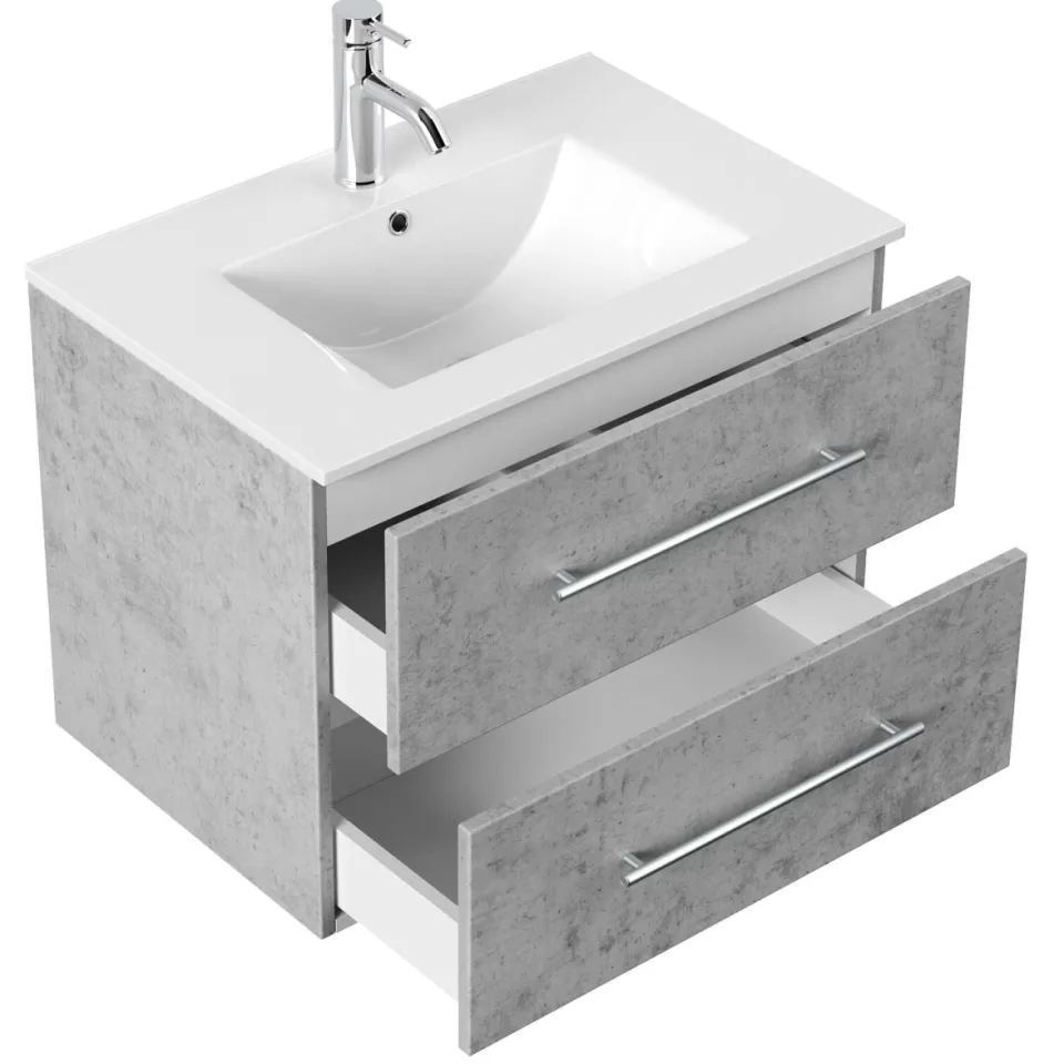 Wastafelkast Odin Beton 70 cm grijs, foto 2