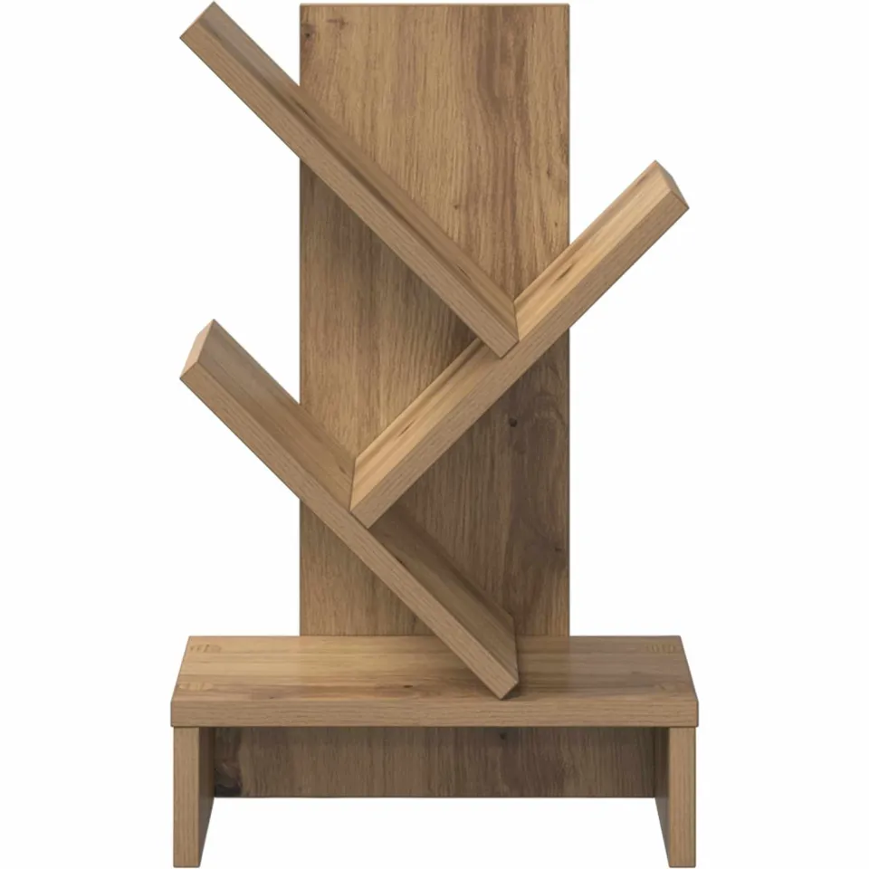 vidaXL Boomvormige boekenplank met 3 planken 30 x 18 x 48 cm bruin, foto 4