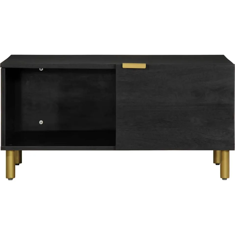 vidaXL Salontafel 80x50x40 cm bewerkt hout zwart, foto 3