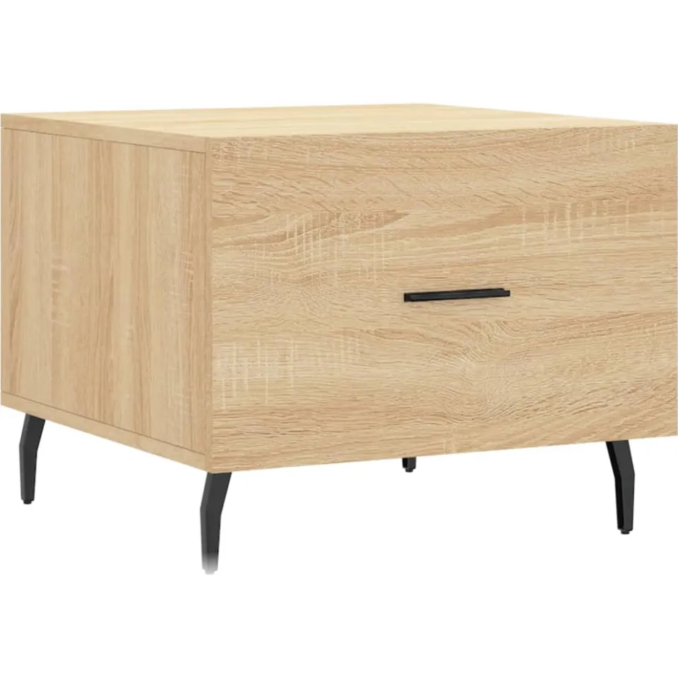 vidaXL Salontafel 50x50x35 cm bewerkt hout sonoma eikenkleurig, foto 3