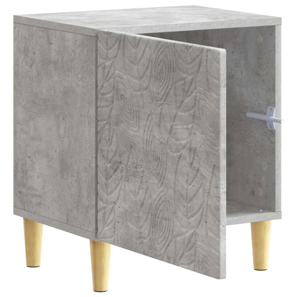 vidaXL Nachtkastje Betongrijs 43 x 34,5 x 50 cm Bewerkt hout