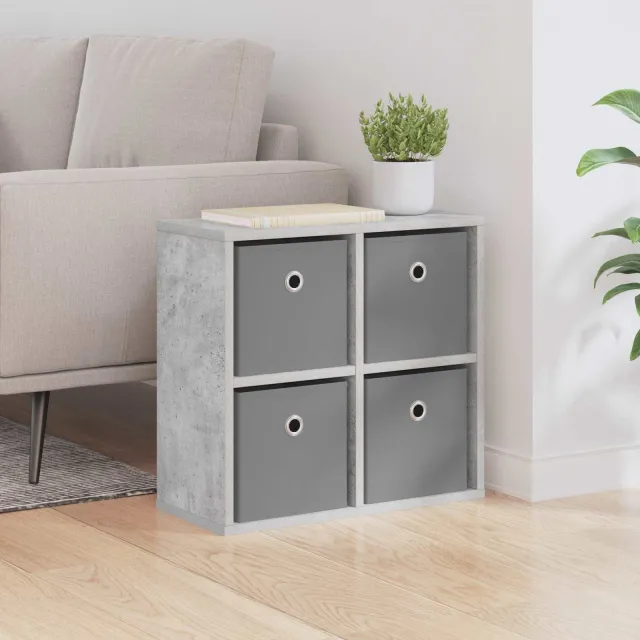 vidaXL Dressoir Beton Grijs 49,5 x 22 x 47 cm