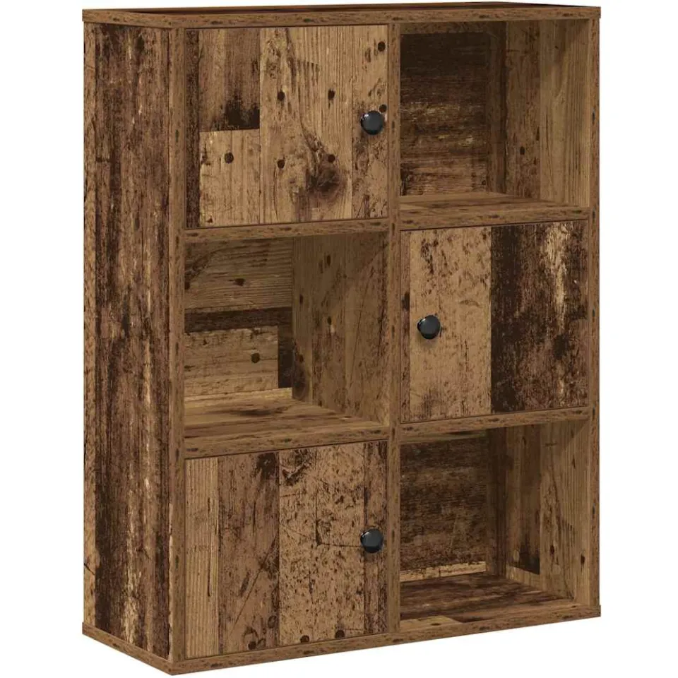 vidaXL Boekenkast 60x24x76,5 cm bewerkt hout oud houtkleurig bruin, foto 3