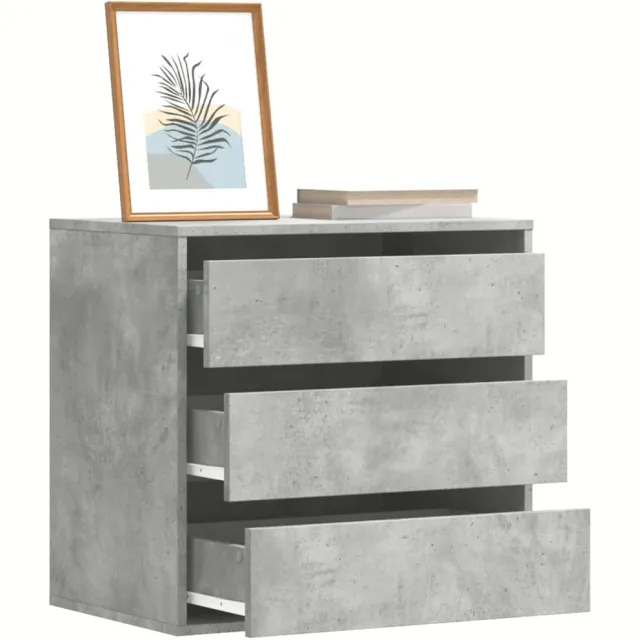 vidaXL Ladekast 60x41x58 cm bewerkt hout betongrijs