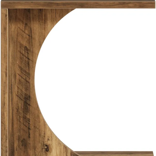 DMG Supply Bijzettafel - C-vorm - 60 x 30 x 65 cm - Bruin - Plaatmateriaal