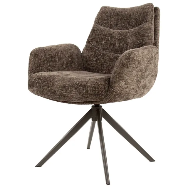 Nest of Nora Set van 2 - Nest of Nora Armstoel Sarvo - 360° draaibaar - Bruin