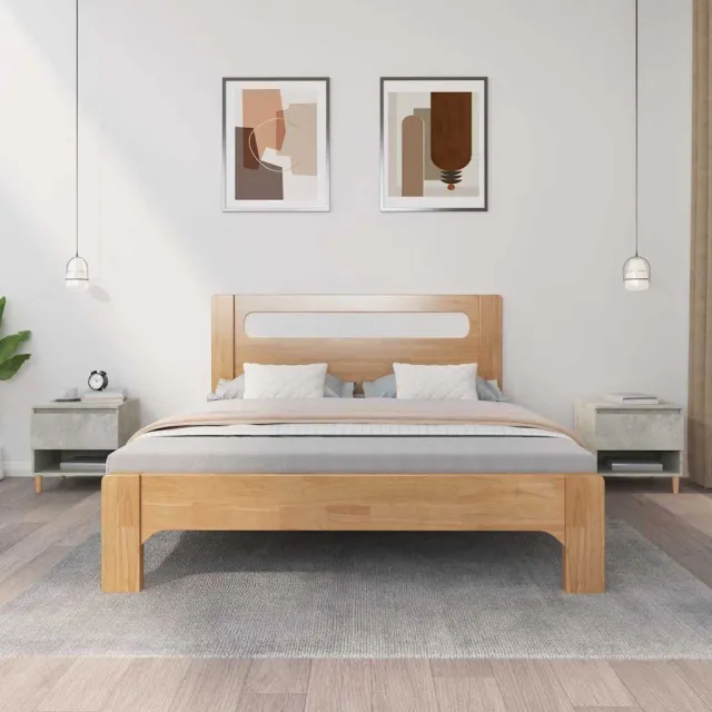 vidaXL Nachtkastjes 2 st 50x46x50 cm bewerkt hout betongrijs grijs, foto 2