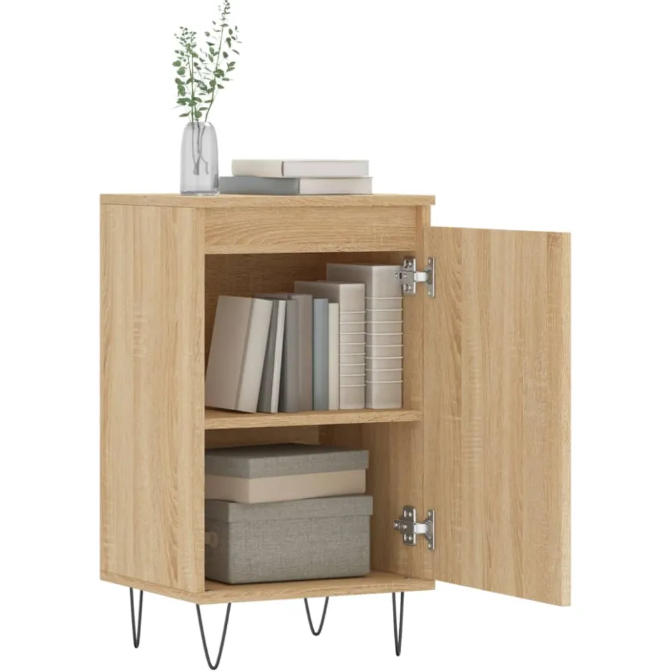 vidaXL Dressoir 40x35x70 cm bewerkt hout sonoma eikenkleurig, foto 4