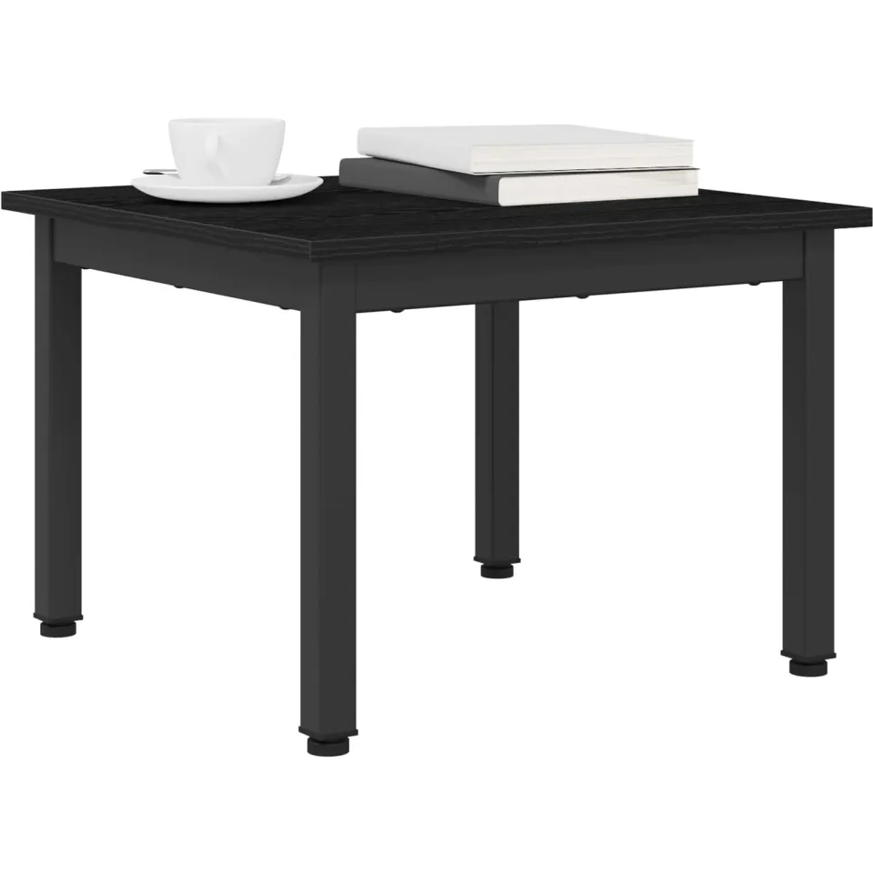 vidaXL Salontafel Zwart Eiken 50 x 50 x 36 cm Bewerkt hout