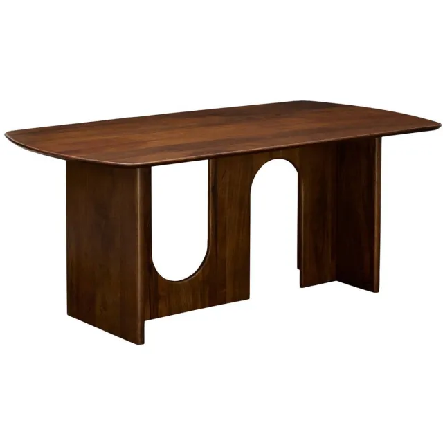Atmosphera Créateur d'intérieur® Rechthoekige eettafel Shelty 90 x 180 cm, 6 zitplaatsen, bruin Marron