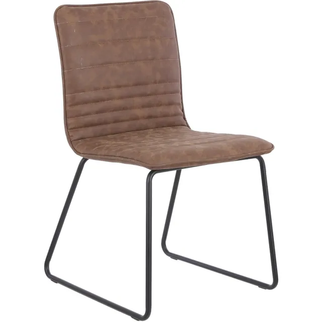 Mica Decorations Clark Eetkamerstoel - L46 x B53 x H82 cm - Bruin