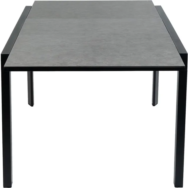 Normin Uitschuifbare rechthoekige tuintafel Mallorca 180/240 x 100 cm | 6 personen | Black | Keramiek & aluminium