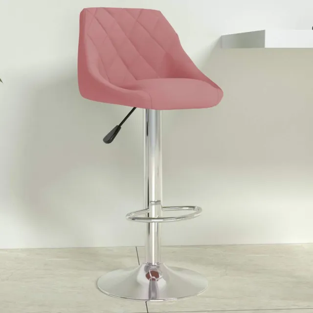 vidaXL Barkruk fluweel roze, foto 2
