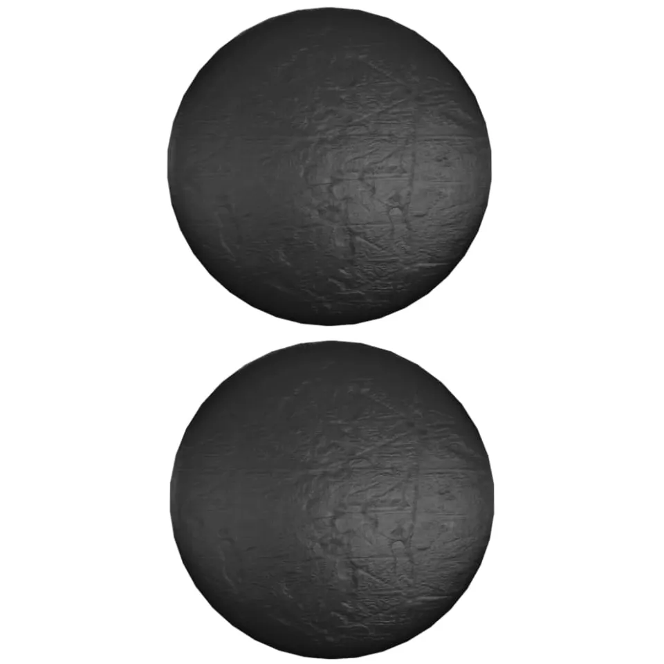 vidaXL Tuinmeubelhoezen voor loungebed 2 st 10 oogjes rond Ø236x67 cm Zwart