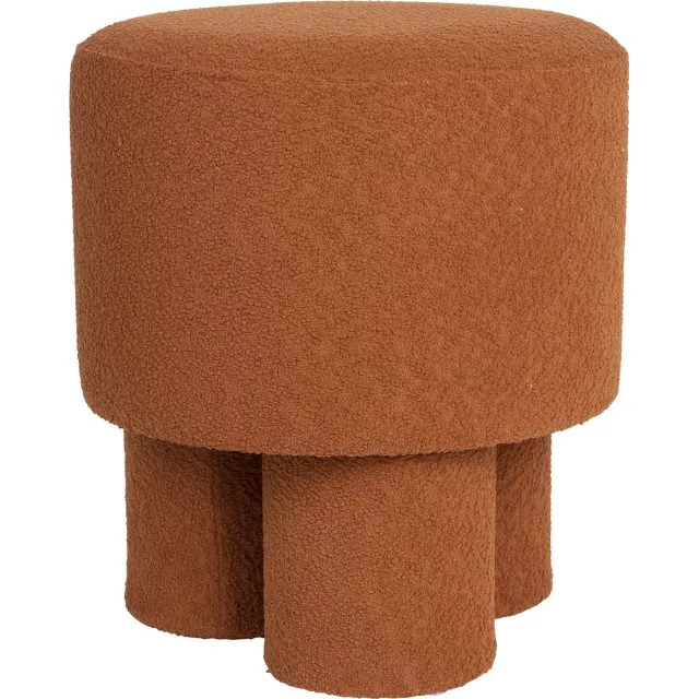 Housecraft Living Marcos Kruk/ Poef Bouclé Rood/ Bruin