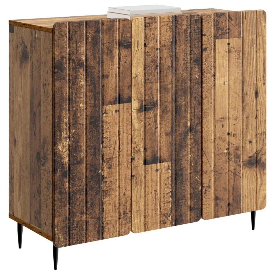 vidaXL Dressoir Oud hout 89 x 34,5 x 82 cm Bewerkt hout Bruin