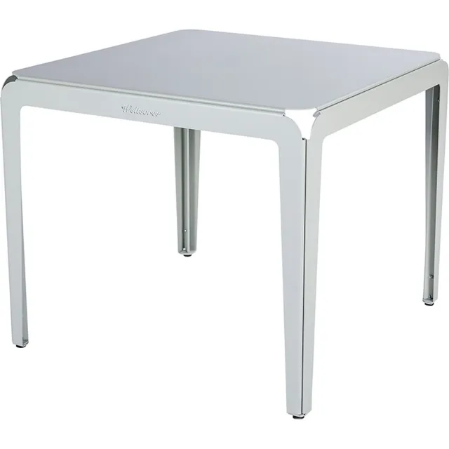 Weltevree Bended Table | Aluminium Tuintafel 90 x 90 cm | Tuinmeubel, Buitentafel Vierkant, Eettafel Buiten | Tuin Tafel 4 Personen | Agaatgrijs Agaat Grijs RAL 7038