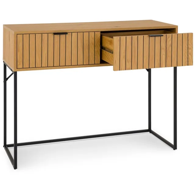 IDIMEX SELO-bijzettafel met 2 lades – wild eiken decor natuur