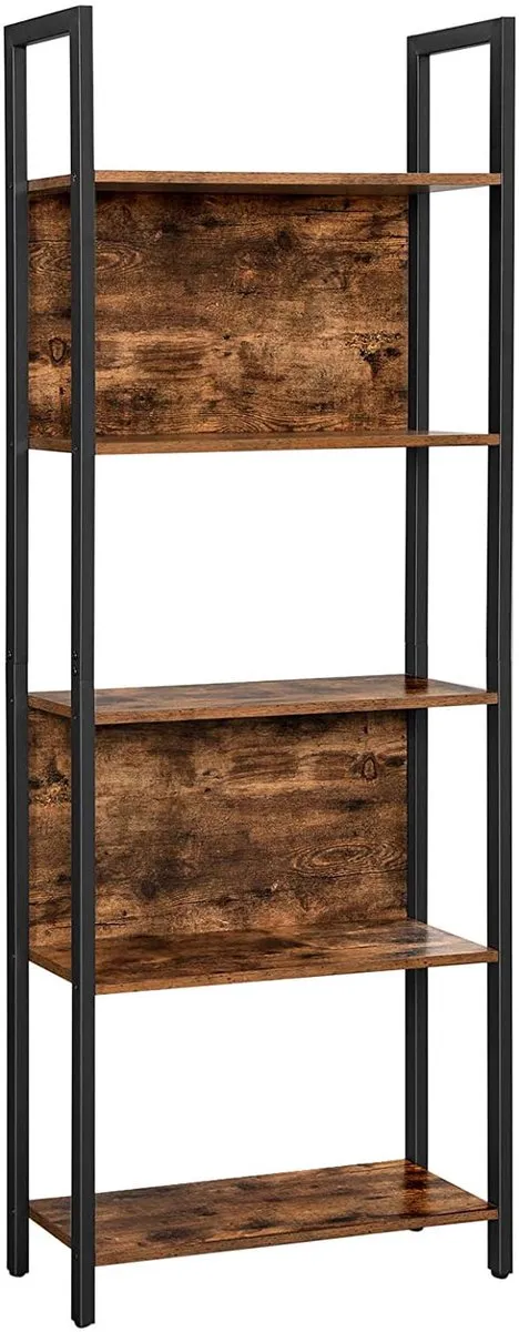 LEOBERT Boekenkast met planken - LLS025B01V1 briun, zwart