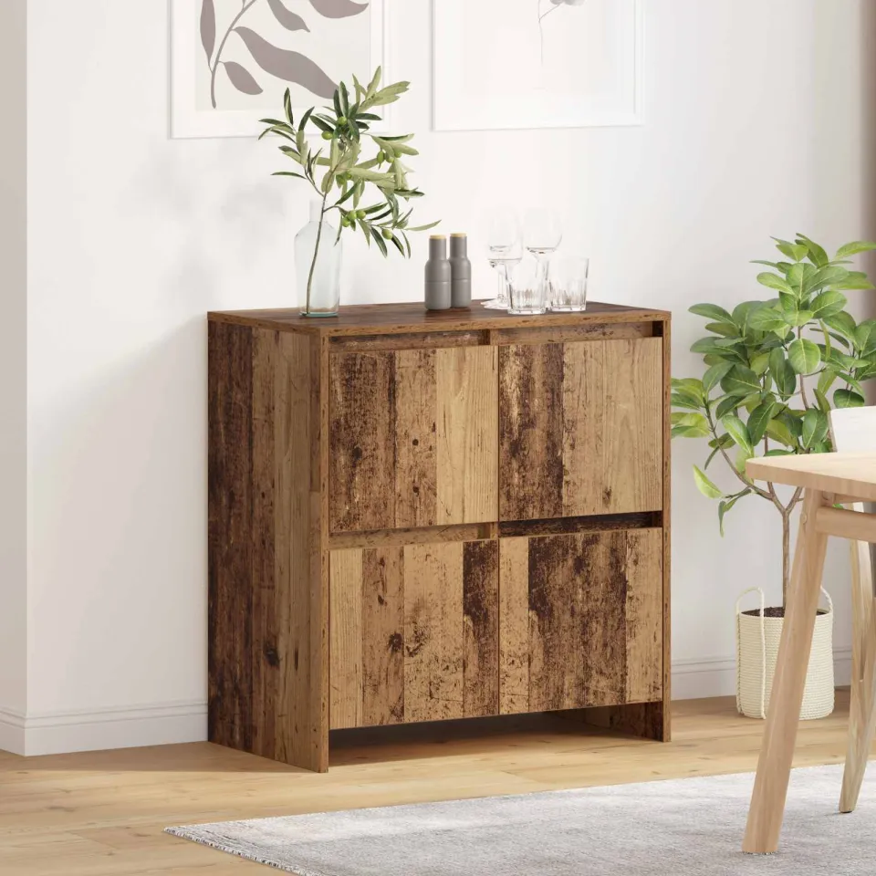 vidaXL Dressoir Oudhout 70 x 41 x 75 cm Bewerkt hout bruin, foto 4