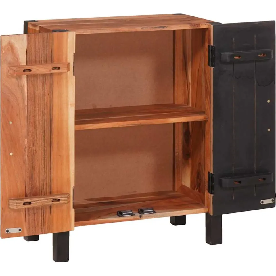 vidaXL Dressoir 3 st Bruin 55 x 30 x 75 cm Massief Acaciahout, foto 4